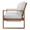 Alaterre Furniture Grafton Eucalyptus 3-Seat Outdoor Bench with Gray Cushions ANGT03EBO - alternate 3